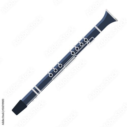 Tribal flute pipe vector.