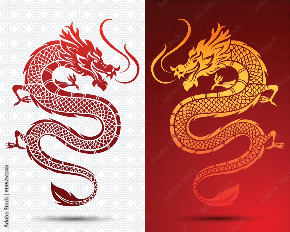 Obraz premium chinese Dragon vector