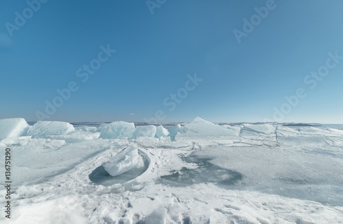 Baikal lake in winter. © ivandanru