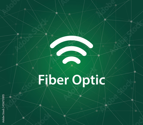 illustration symbol for fiber optic or optical fiber that can transmitting information from one place to another by sending pulses of light