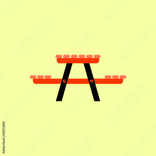 camping table wooden park bench