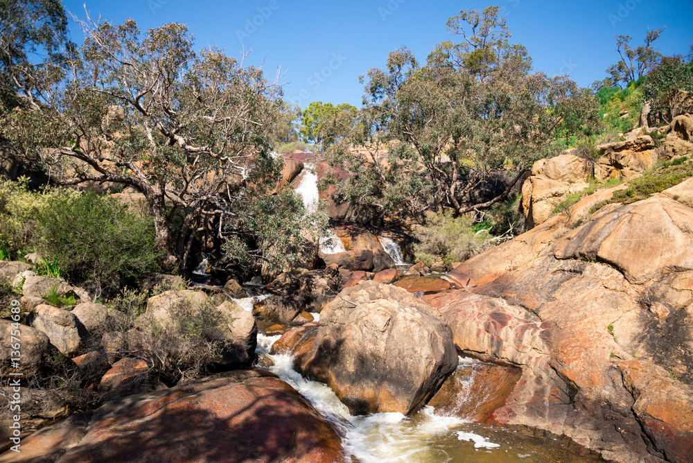 A view of National Park falls from the bottom viewing platform a
