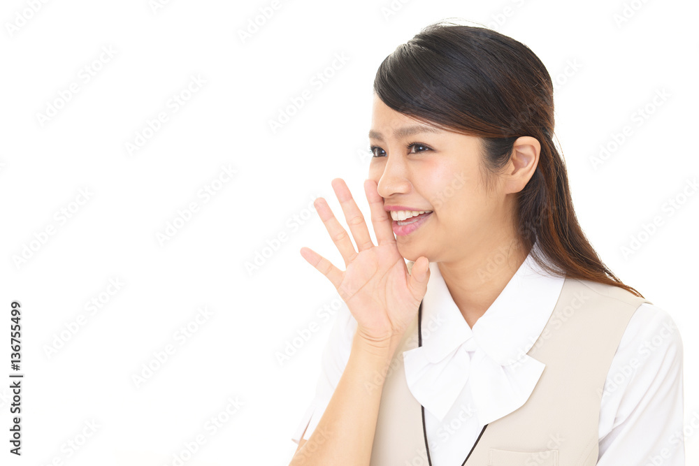 応援する女性 応援する女性