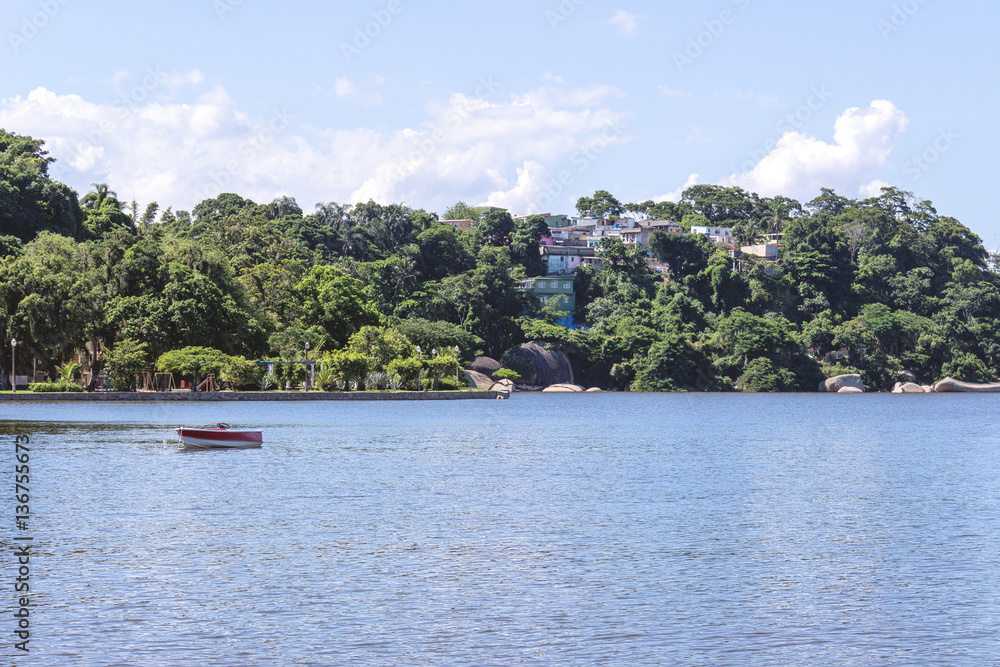 Brazil, State of Rio de Janeiro, Paqueta Island, View of one neighborhood by the coast of the island