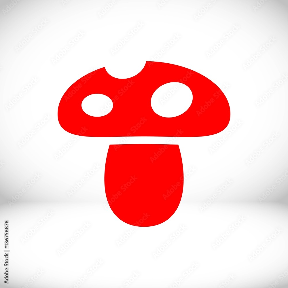mushroom icon stock vector illustration flat design mushroom icon stock vector illustration flat design