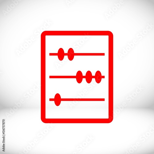 wooden abacus icon stock vector illustration flat design