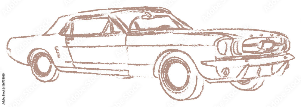 Retro Car - vector illustration