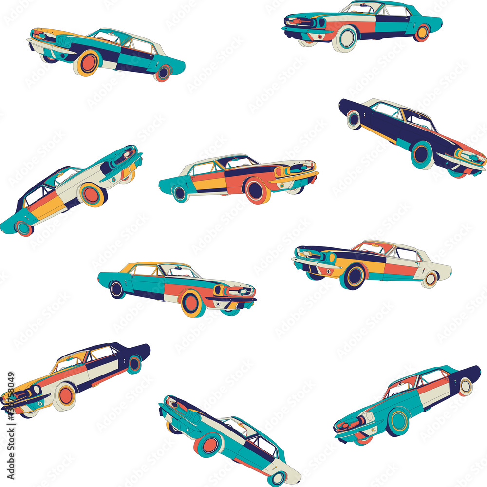 Seamless Retro Car Background - vector illustration
Seamless Retro Car Background - vector illustration
