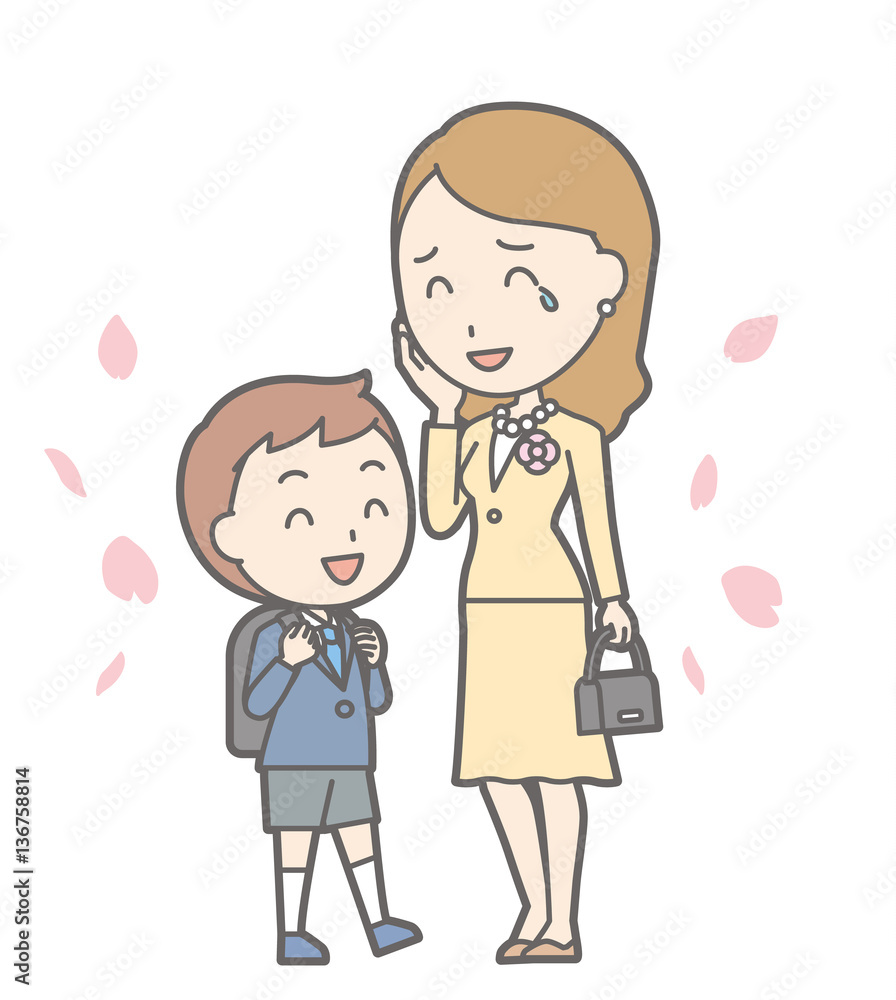 Illustration of entrance ceremony at elementary school vol.16 Illustration of entrance ceremony at elementary school vol.16