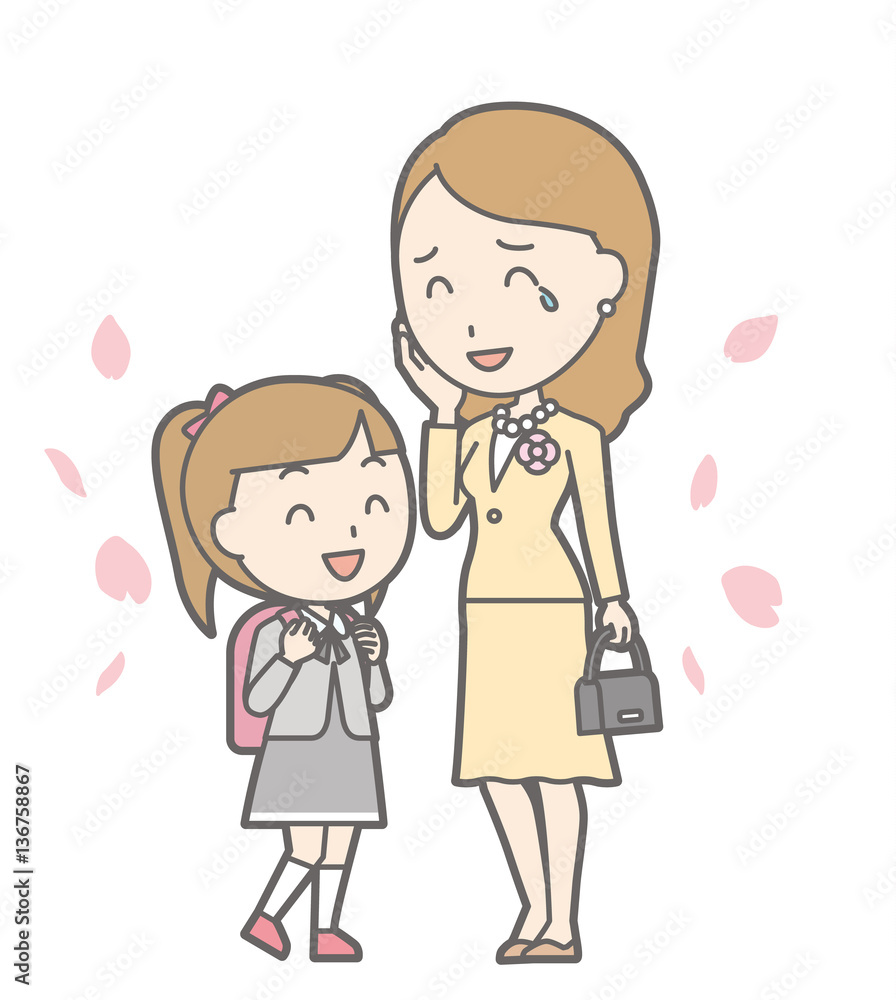 Illustration of entrance ceremony at elementary school vol.14 Illustration of entrance ceremony at elementary school vol.14