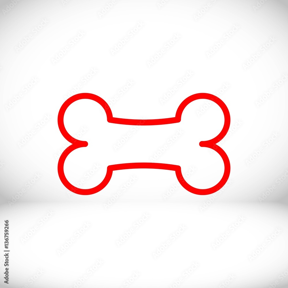 bone icon stock vector illustration flat design bone icon stock vector illustration flat design