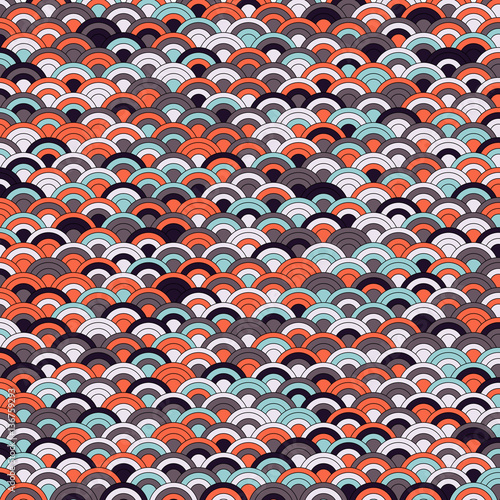 Retro circles background - vector illustration 