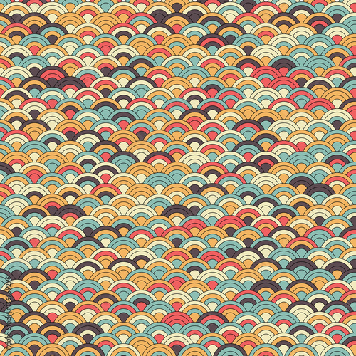 Retro circles background - vector illustration 