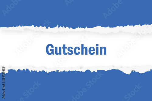 aufgerissenes Papier - Gutschein