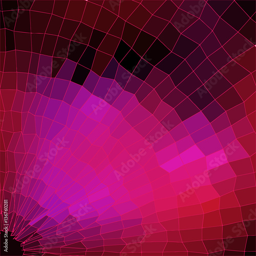 Radial gradient mosaic - vector illustration