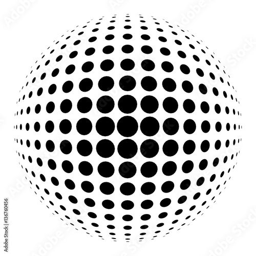 Halftone circle for design project - vector illustration 