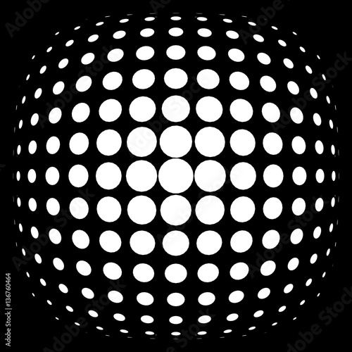 Halftone circle for design project - vector illustration 