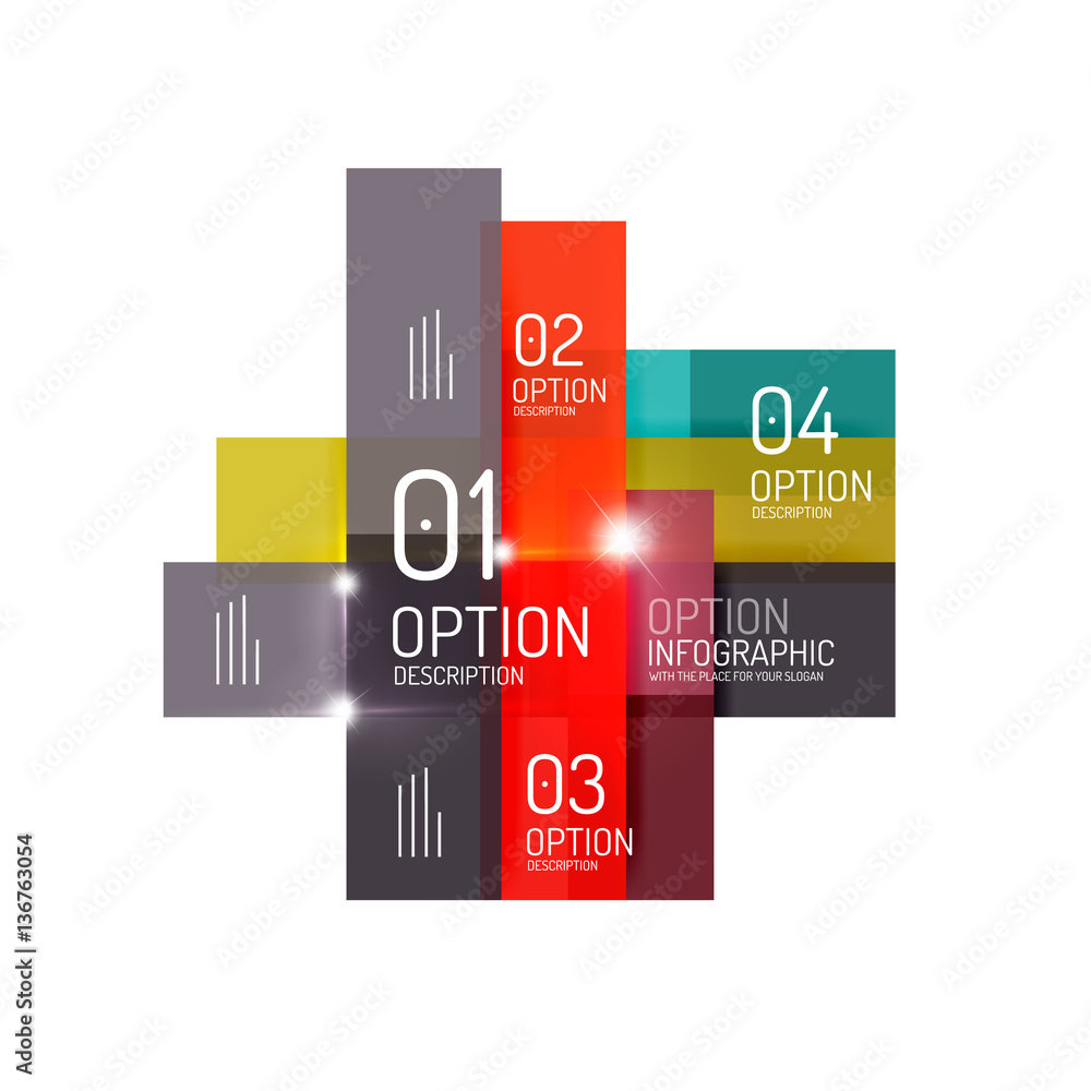 Vector geometric infographic template Vector geometric infographic template