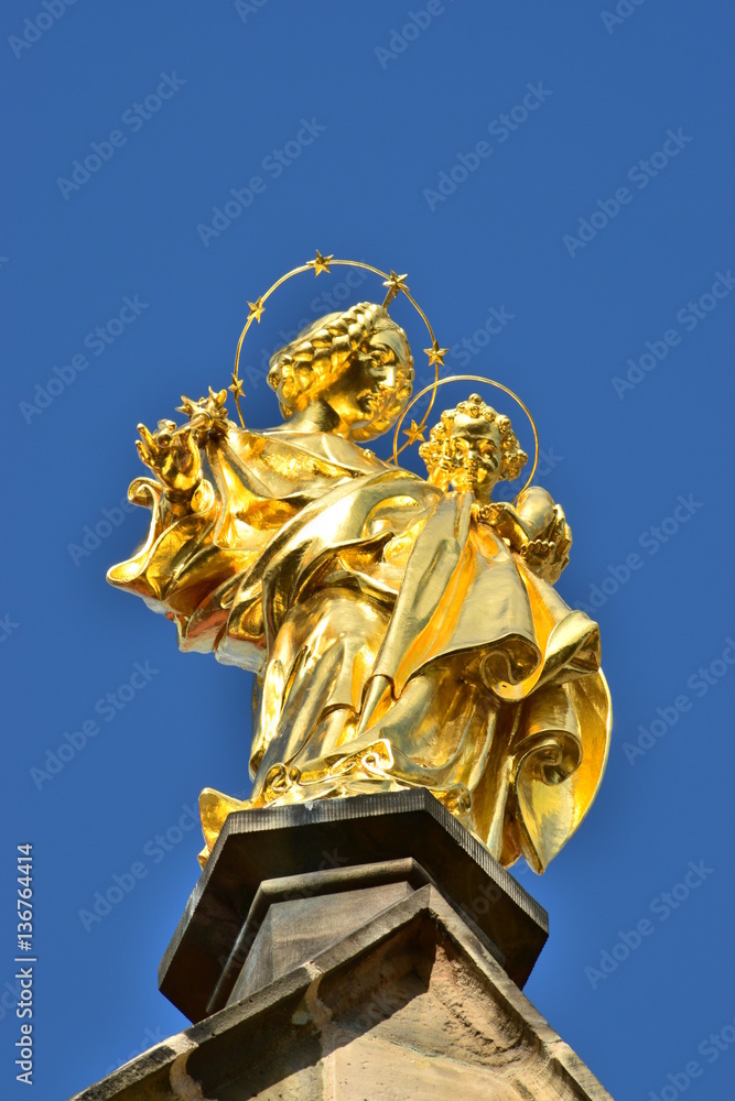 Obraz premium Architectural detail in the historical town of Bamberg, Bavaria, region Upper Franconia, Germany