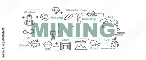 mining vector banner
