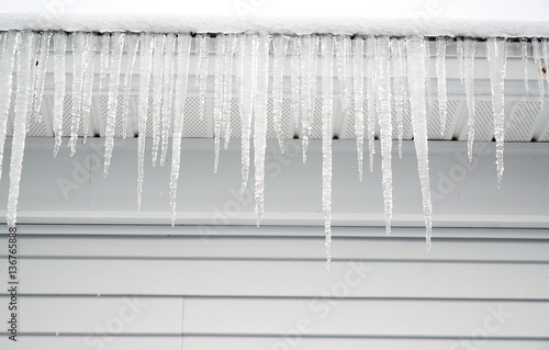 icicle hanging on house roof