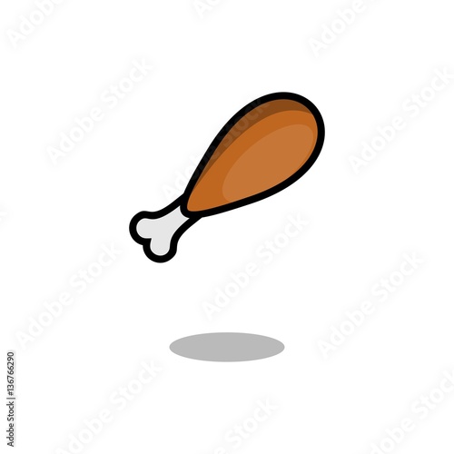 Chicken thighs vector icon
