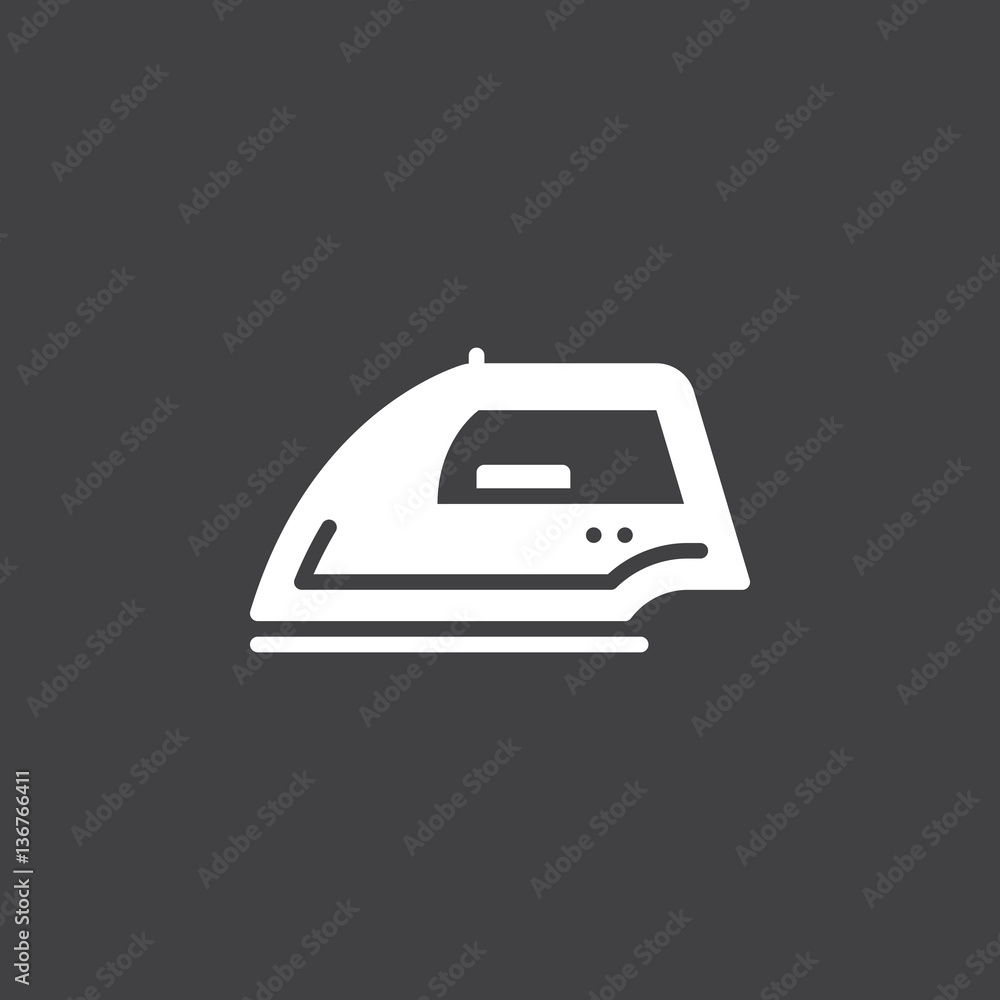 Iron icon vector, filled flat sign, solid white pictogram. Symbol, logo illustration Iron icon vector, filled flat sign, solid white pictogram. Symbol, logo illustration