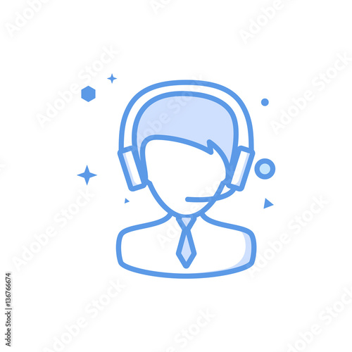 Customer service symbol Vector Object Picture Image Graphic Glyph Outline Icon