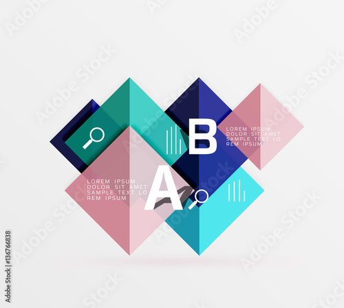 Modern flying square infographic Free Download Modern flying square infographic - GFXLoad
