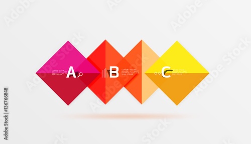 Free Download Modern flying square infographic - GFXLoad