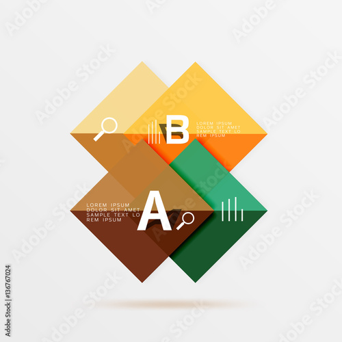 Modern flying square infographic Free Download Modern flying square infographic - GFXLoad