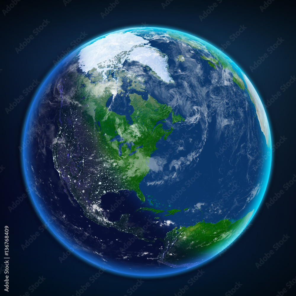 Earth with day and night view ,Elements of this image furnished by NASA Earth with day and night view ,Elements of this image furnished by NASA
