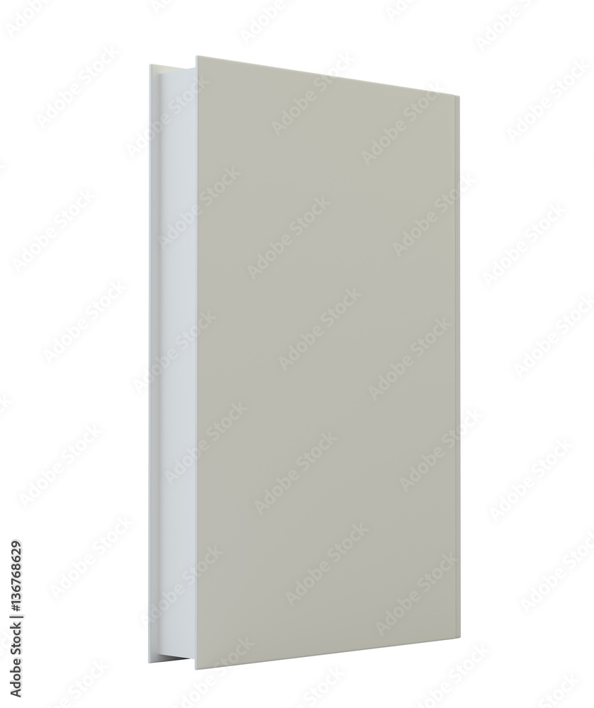 Blank book cover mockcup template standing. 3d rendering isolated on white background Blank book cover mockcup template standing. 3d rendering isolated on white background