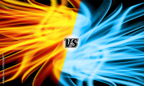 Versus Vector. VS Letters. Flame Fight Background Design. Competition Concept. Fight Symbol