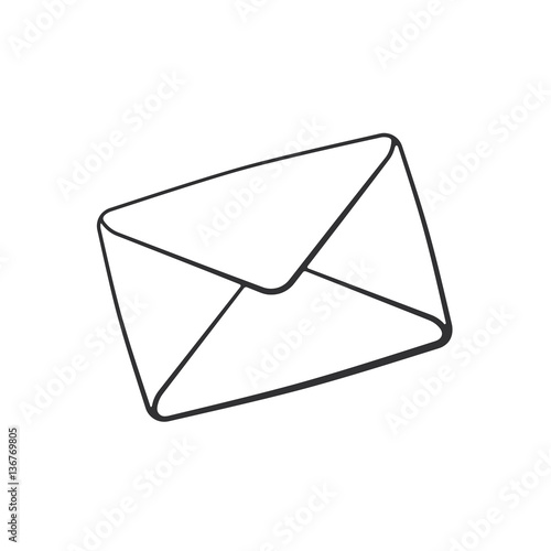 Vector illustration. Hand drawn doodle of closed envelope. Not read  incoming message. Cartoon sketch. Decoration for greeting cards, posters,  emblems Stock Vector | Adobe Stock