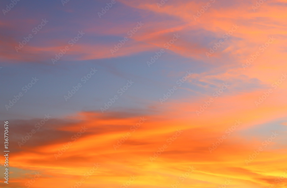 sky in sunset and motion cloud colorful beautiful 
