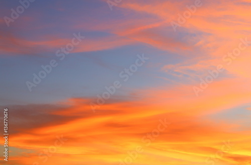 sky in sunset and motion cloud colorful beautiful 