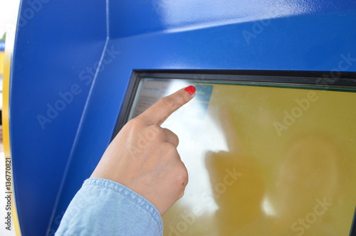 Using touch panel on station