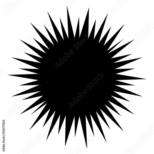 Asymmetric edgy circular shape(s) on white