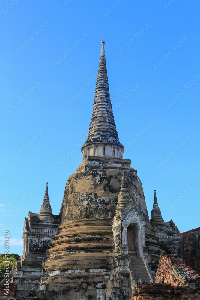 wat Phra Sri Sanphet ancient  beautiful , Ayutthaya, travel Thai