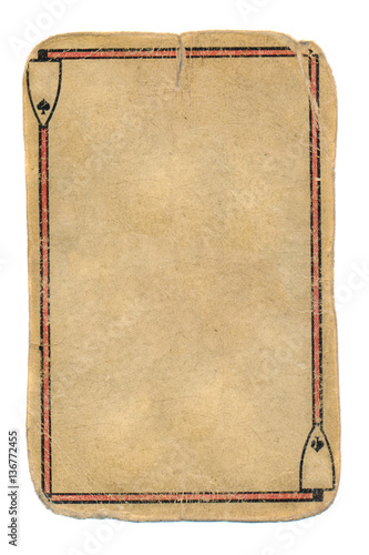 empty ace of spades playing card grunge used background