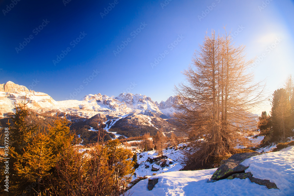 Dolomiti di Brenta in a winter day Dolomiti di Brenta in a winter day