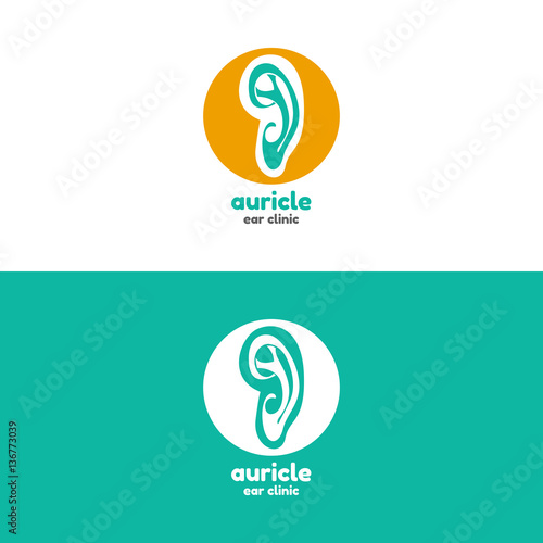 Template logo for auricle. Ear clinic logo