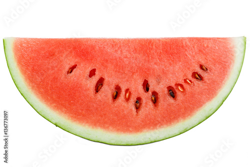 Slice of watermelon on white background 