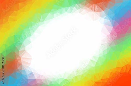 abstract rainbow colorful polygonal background.Circle on Beautif