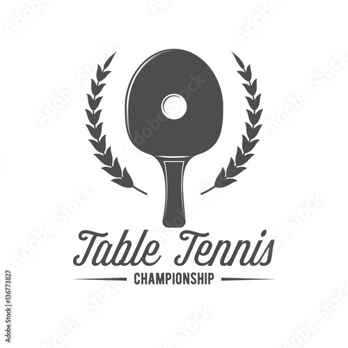  ping pong emblem, label, badge and designed elements