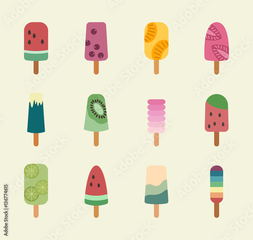 vector icon set ice cream