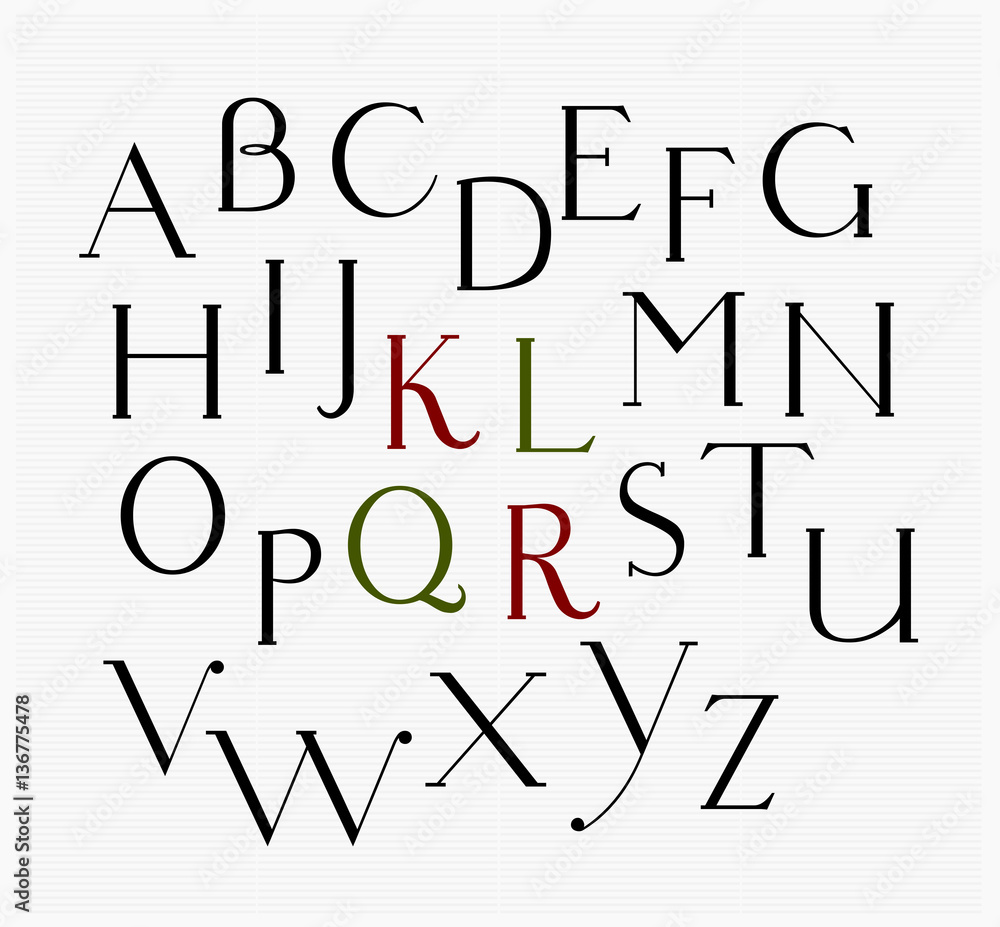 Antiquarian, a vector serif font, all caps, both for print and web