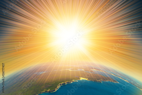 Photos Armageddon blast on planet Earth. End of the world aerial  view