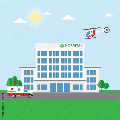 City hospital building or clinic